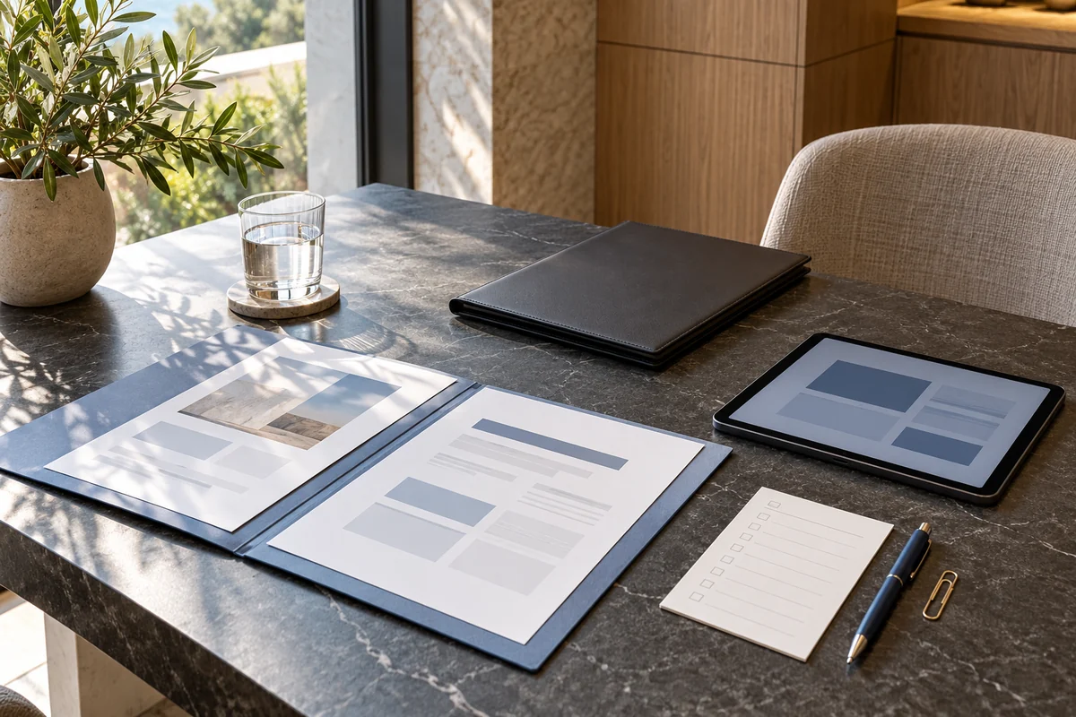 Folders and documents for organizing vendor requirements
