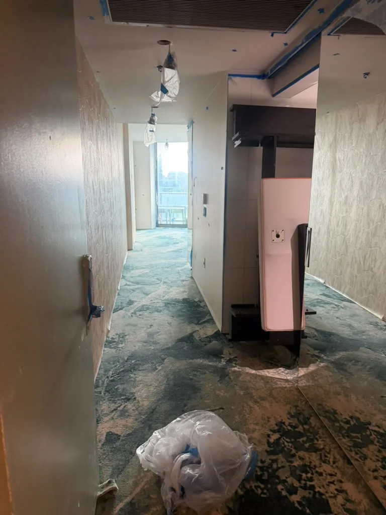 Finishes in progress