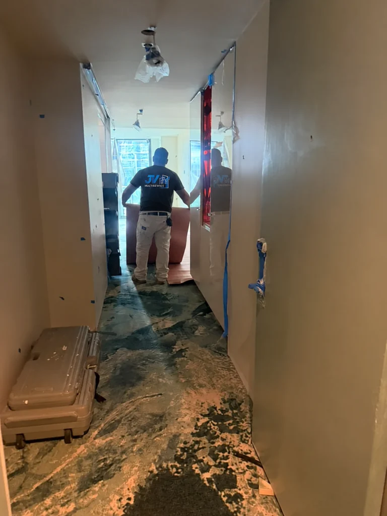 Team working on interiors